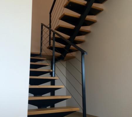 Fabrication d'escalier sur mesure avec plan et visuelle en 3D