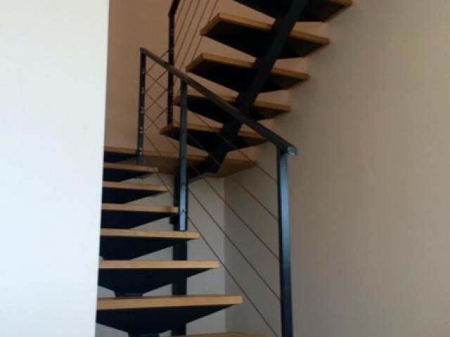 Fabrication d'escalier sur mesure avec plan et visuelle en 3D